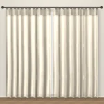 Ecru Check Artesia Linens linen curtain DF 239-12