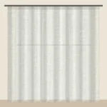 Ecru textured sheer curtain DF 888-57