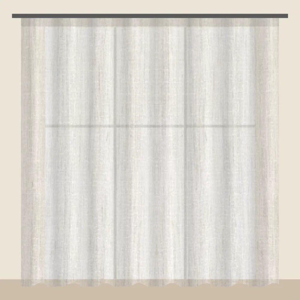 Ecru voile sheer curtain DF 260-37