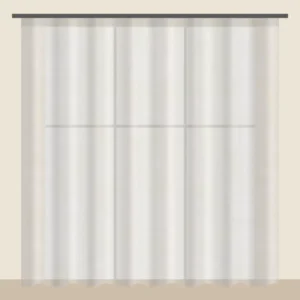 Ecru voile sheer curtain DF 702-11