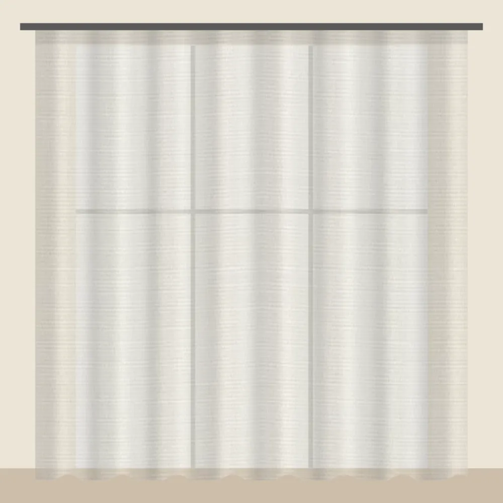 Ecru voile sheer curtain DF 702-42
