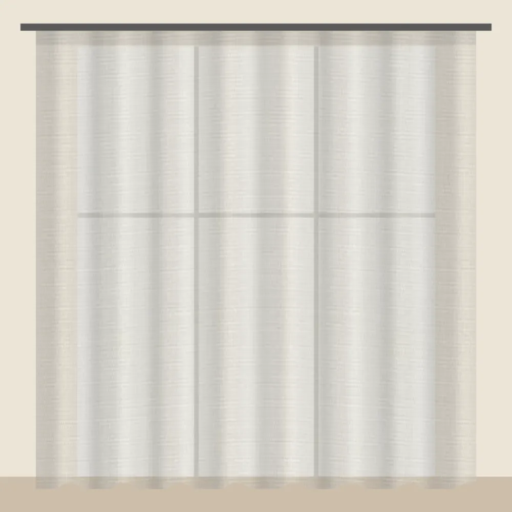 Ecru voile sheer curtain DF 702-43