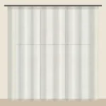 Ecru voile sheer curtain DF 702-54