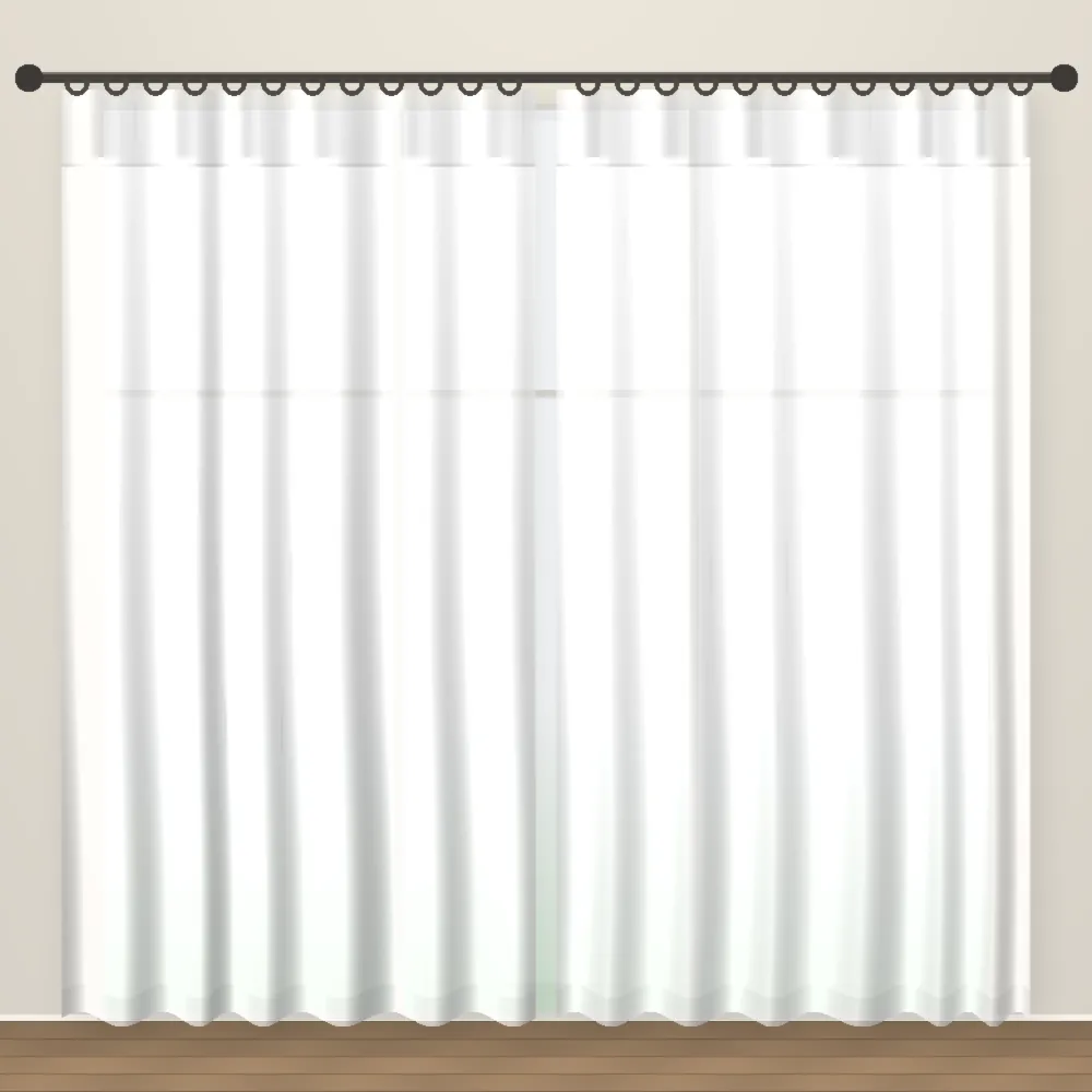 Feather White Luxe Linens linen sheer curtain DF 207-38