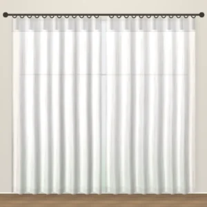 Flecked Ivory Tweed Linen Sheer DF 360-02
