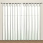 Flecked White Rustic Linen Sheer DF 204-04