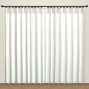 Flecked White Rustic Linen Sheer DF 204-04