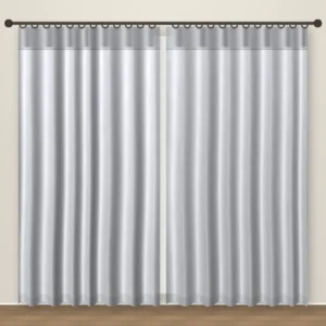 Fog Grey Forever Linen Curtain DF 231-18