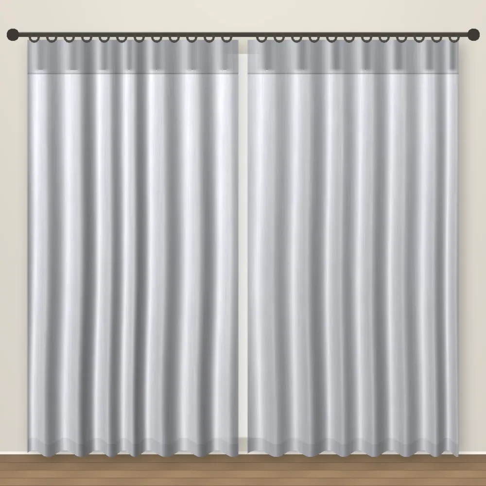 Fog Grey Forever Linen Curtain DF 231-18