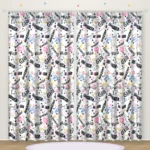 Girl Slogan Silver printed kids curtain DF 402-20