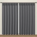 Graphite Forever Linens linen curtain DF 231-51