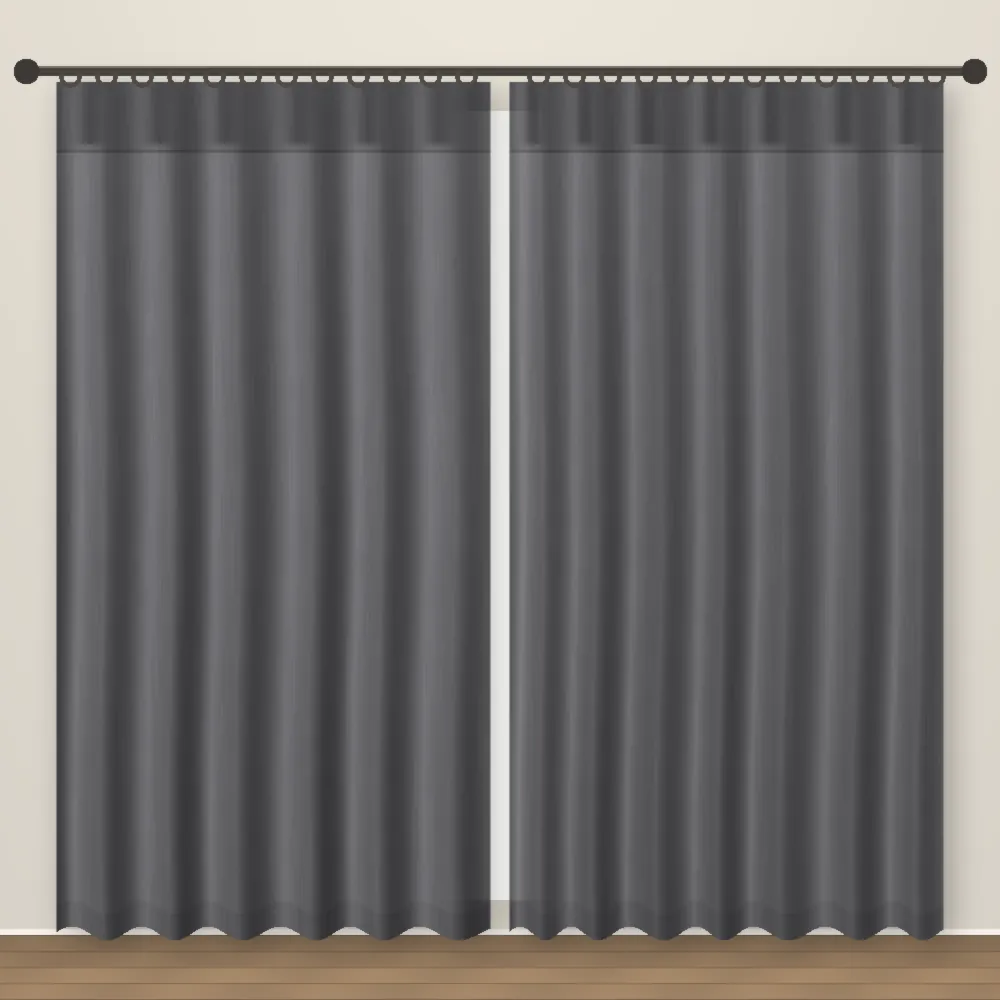 Graphite Forever Linens linen curtain DF 231-51