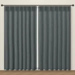 Graphite Natura Linen linen curtain DF 222-51