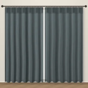 Graphite Tweed Linen Curtain DF 360-25