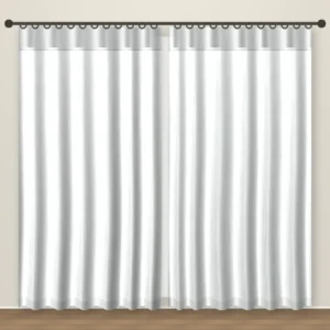 Ice White Lino blackout curtain DF 123-01