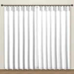 Ice White Luxe Linen Curtain DF 207-07