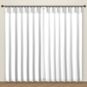 Ice White Luxe Linen Curtain DF 207-07