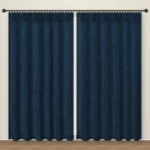 Ink Blue Natura Linen linen curtain DF 222-54