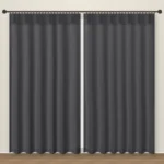 Iron Grey Forever Linens linen curtain DF 231-55