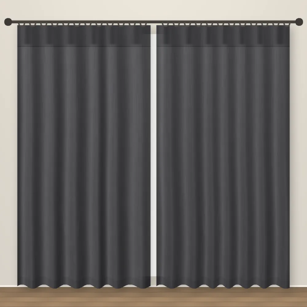 Iron Grey Forever Linens linen curtain DF 231-55