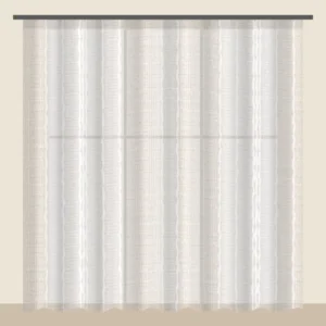 Ivory Cream striped textured sheer curtain DF 702-10