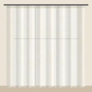 Ivory Cream voile sheer curtain DF 702-51