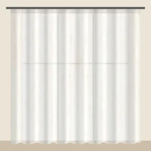 Ivory linen-look sheer curtain DF 260-04