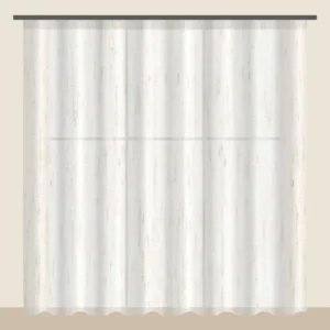 Ivory linen-look sheer curtain DF 888-07