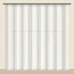 Ivory linen-look sheer curtain DF 888-39