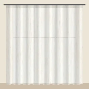 Ivory linen-look sheer curtain DF 888-39