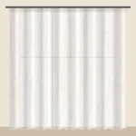 Ivory linen-look sheer curtain DF 888-45