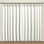 Ivory Plush blackout curtain DF 122-36