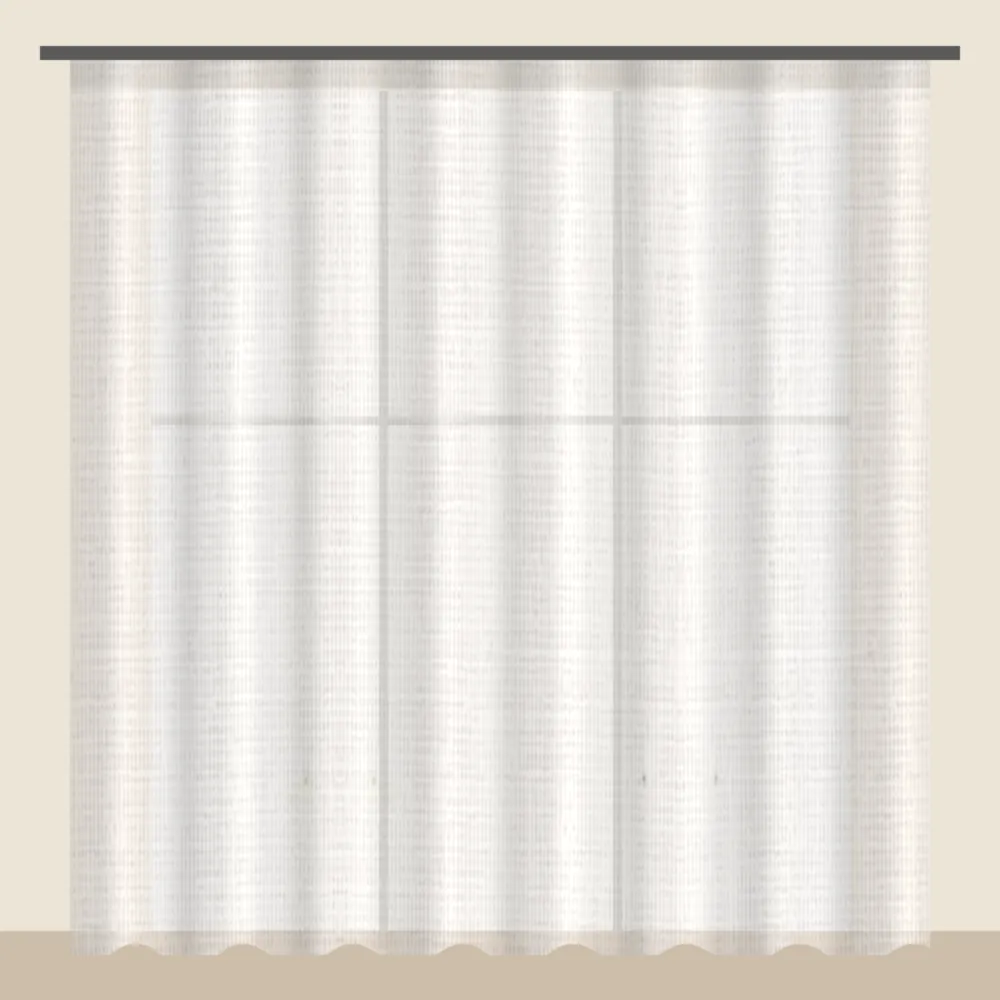 Ivory textured sheer curtain DF 702-36