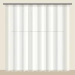 Ivory voile sheer curtain DF 260-19