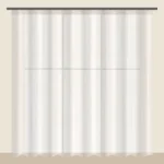 Ivory voile sheer curtain DF 260-21