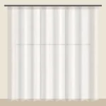 Ivory voile sheer curtain DF 260-41