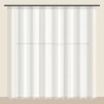Ivory voile sheer curtain DF 606-03