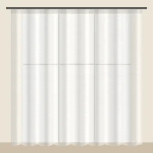 Ivory voile sheer curtain DF 606-03
