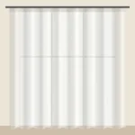 Ivory voile sheer curtain DF 888-13