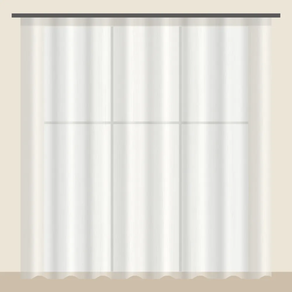 Ivory voile sheer curtain DF 888-13