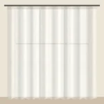 Ivory voile sheer curtain DF 888-59