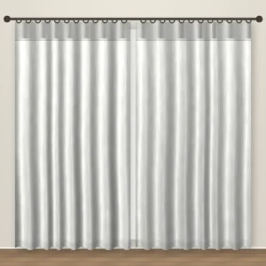 Light Grey Lino blackout curtain DF 123-17