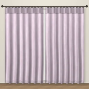 Light Mauve Rustic Linen Curtain DF 204-40