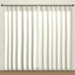 Linen White Luxe Linen Curtain DF 207-21