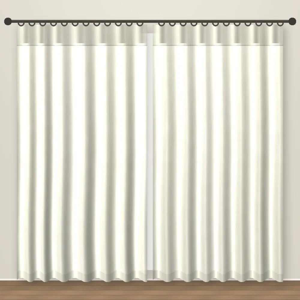 Linen White Luxe Linen Curtain DF 207-21