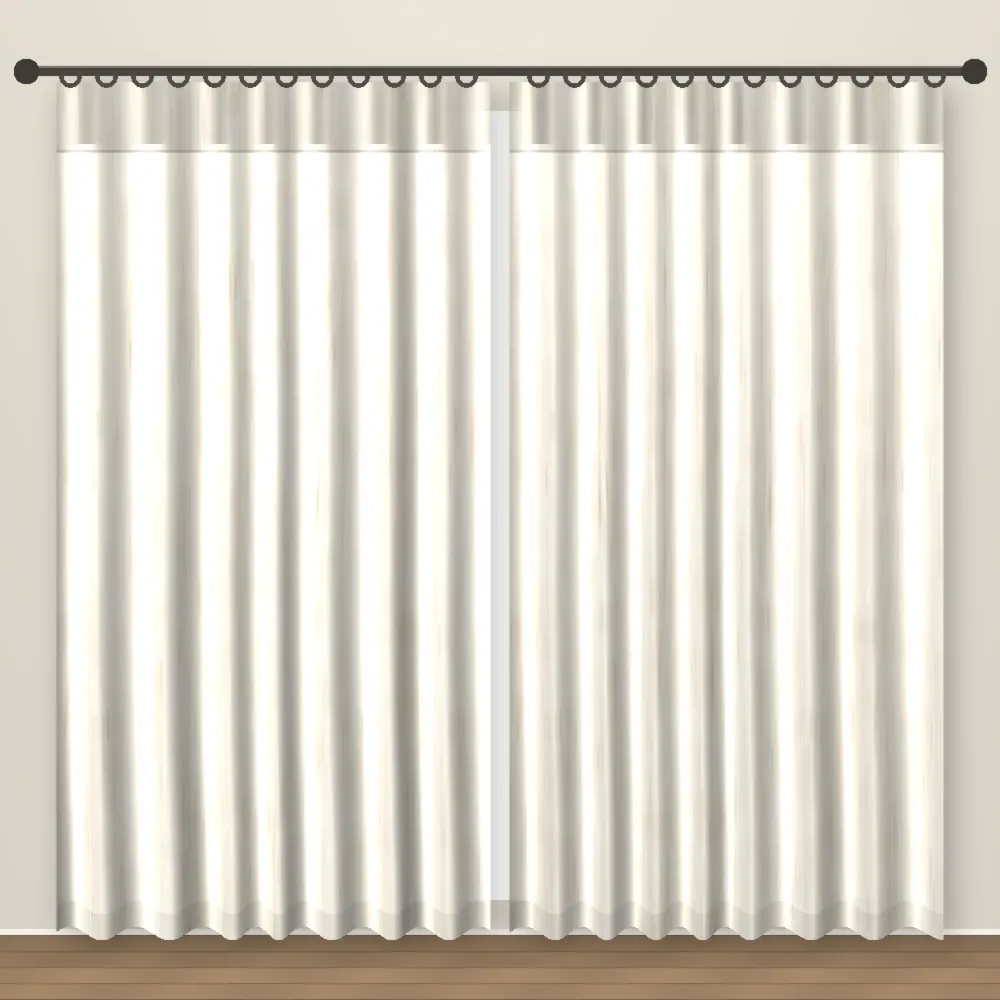 Milk White Artesia Linen Curtain DF 239-57