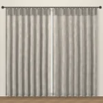 Mink Grey Lino blackout curtain DF 123-49