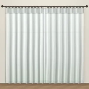 Mist Grey Natura Linen linen sheer curtain DF 222-14