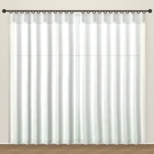 Mist White Natura Linen linen sheer curtain DF 222-02