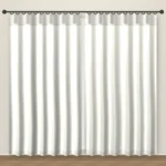 Off White Plush blackout curtain DF 122-08